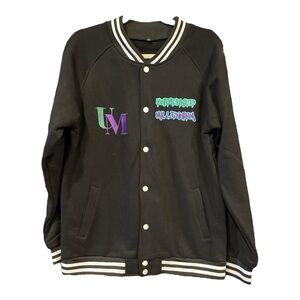 Undefined Millennium Varsity Jacket Black sweatshirt material Size L Rack1